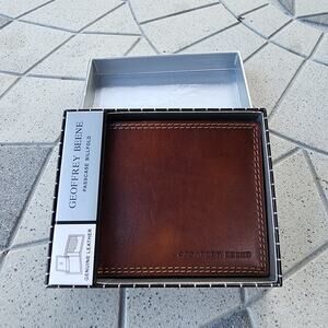 Geoffrey Beene Genuine Leather Passcase Billfold Wallet